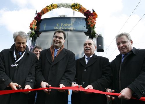 Eröffnung der Straßenbahn nach Böfingen