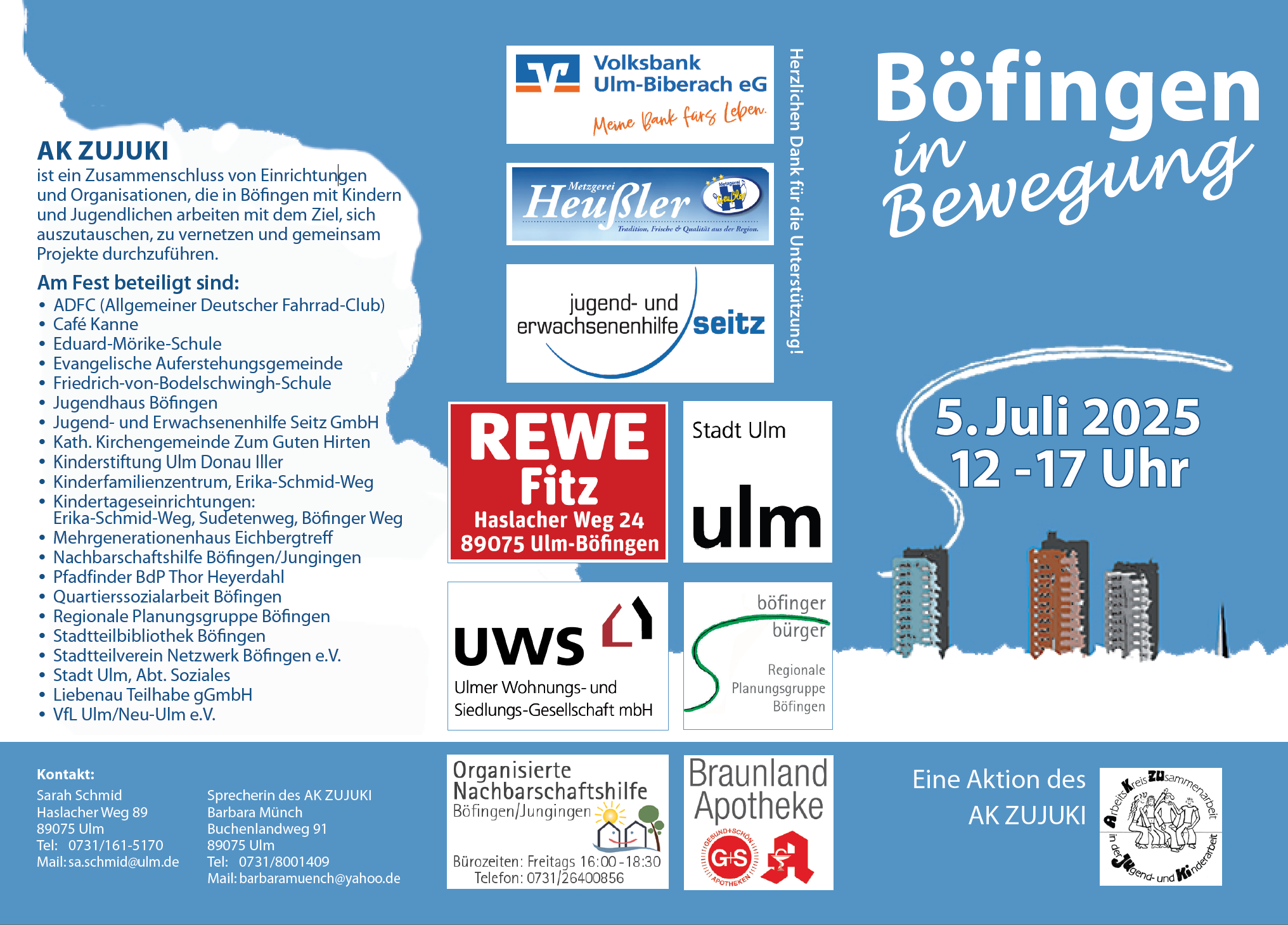 Böfingen in Bewegung Flyer